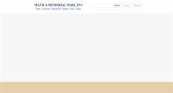 Desktop Screenshot of manilamemorial.com